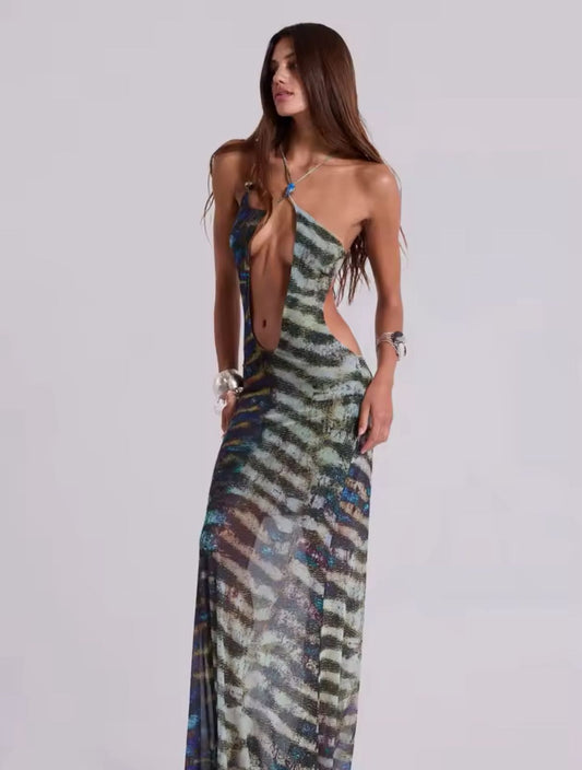 ZEBRA BEACH DRESS