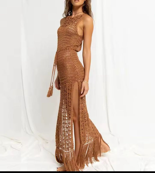 BEACH BROWN DRESS